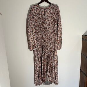 Vince Floral Long Sleeve Dress